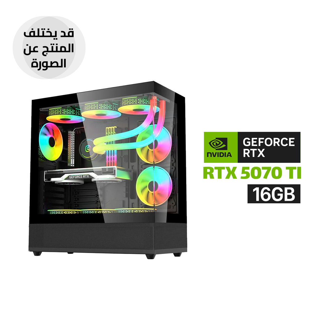 Gaming PC – AMD Ryzen 7 9700X, MSI B650 Gaming Plus WiFi, 32GB DDR5 6000, 2TB NVMe SSD, RTX 5070 Ti 16GB, 850W Gold PSU, L360 Liquid Cooler, Acer V930B Case with 6 RGB Fans, Windows 11 Pro