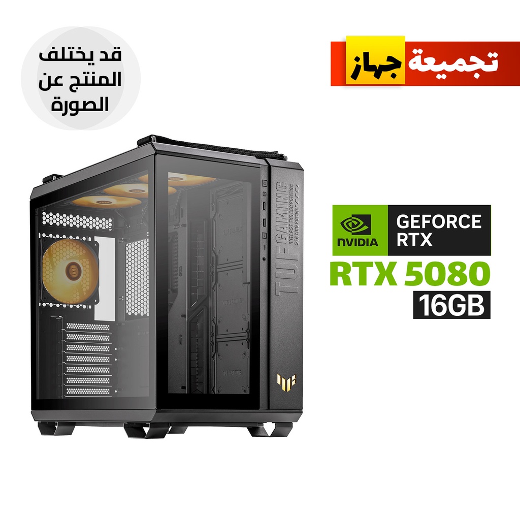 [NS031067] Gaming PC – AMD Ryzen 9 9950X3D, ASUS ROG STRIX X870E-H WiFi 7, 64GB DDR5 6000, Samsung Gen5 2TB SSD, RTX 5080 16GB, TUF III L360 Liquid Cooler, ROG Strix 1200W Platinum PSU, TUF GT502 Plus Case with 7 RGB Fans, Windows 11 Pro