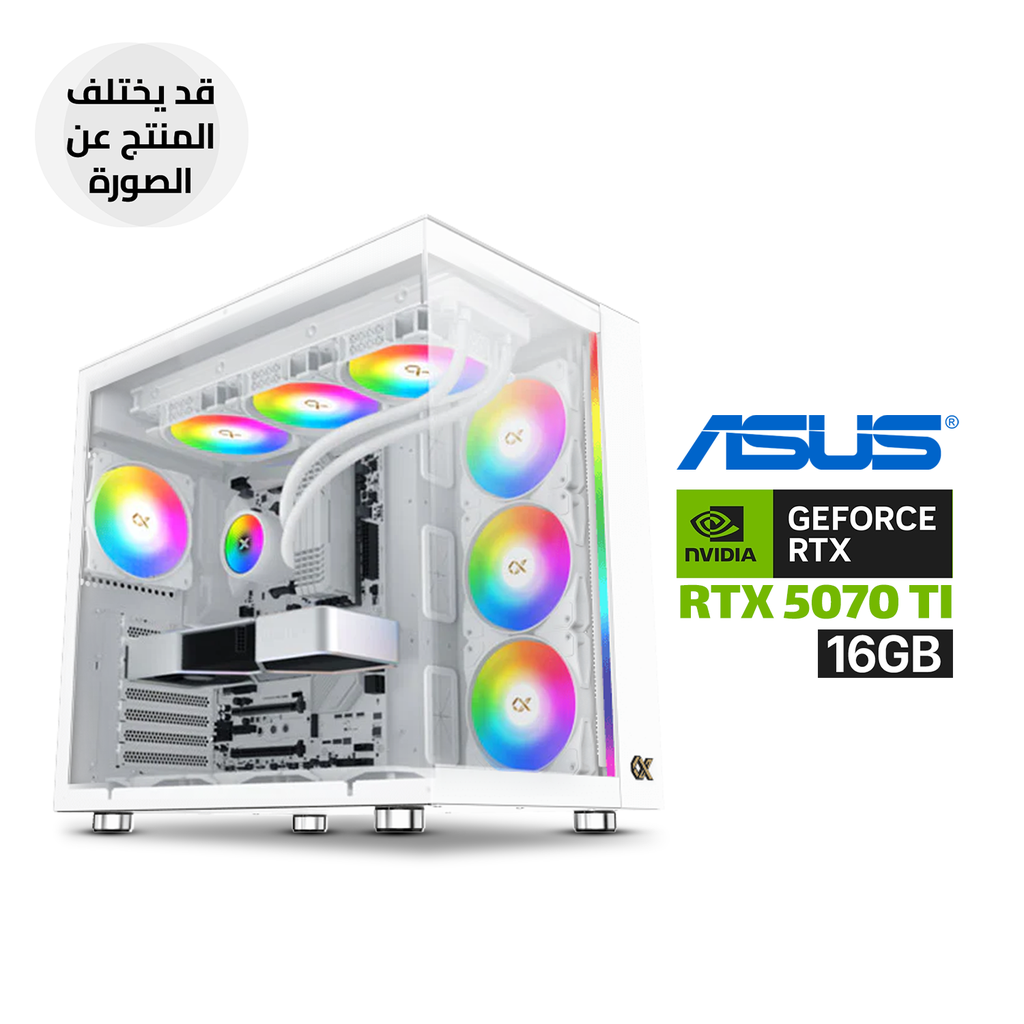 [NS031549] Gaming PC – Intel Core i7-14700K, ASUS ROG STRIX B760-A WIFI Motherboard, 32GB DDR5 RAM, 2TB NVMe Gen4 SSD, ASUS TUF RTX 5070 Ti 16GB, 1000W Gold PSU, Xigmatek Alpha Connect Pro 360 Liquid Cooler, Aqua Ulta Air Case, 7x ARGB Fans, Win 11 Pro