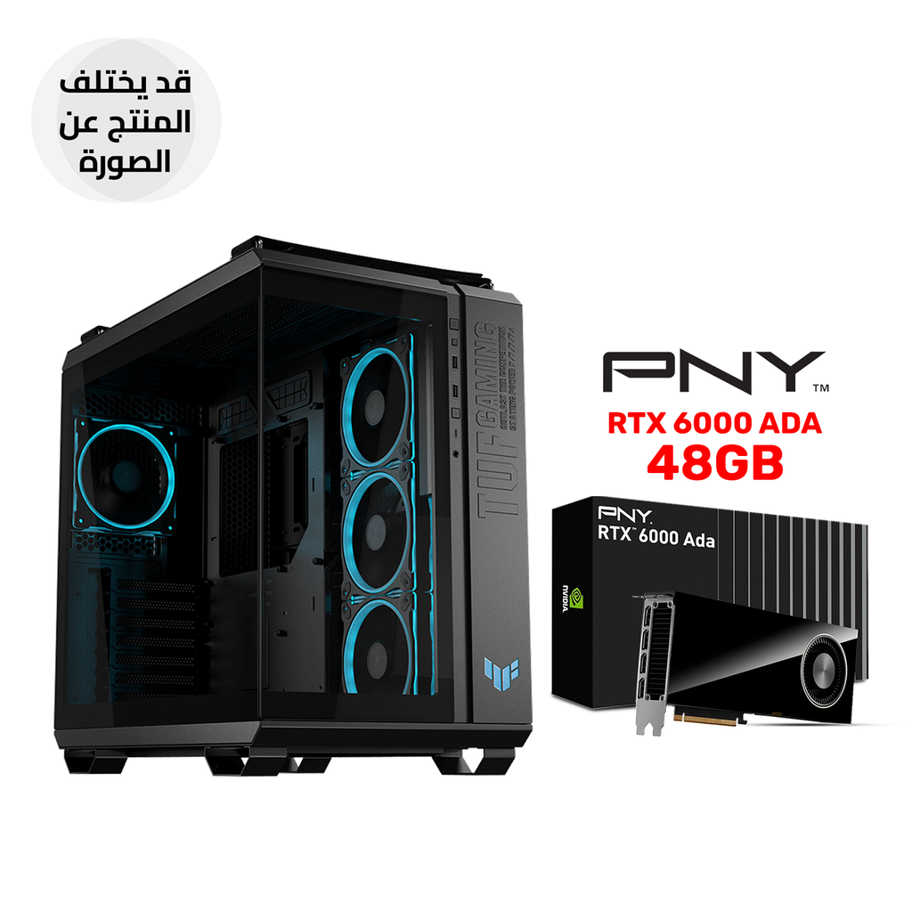 [NS031664] Gaming PC – Intel Core i9-14900KS, ASUS TUF Z790 WiFi Motherboard, 128GB DDR5 6000 RAM, Samsung 990 Pro 4TB NVMe SSD, PNY NVIDIA RTX 6000 Ada 48GB GPU, ASUS TUF 1200W Gold PSU, Asus ProArt L360 Cooler, TUF GT502 Horizon Case, Windows 11 Pro