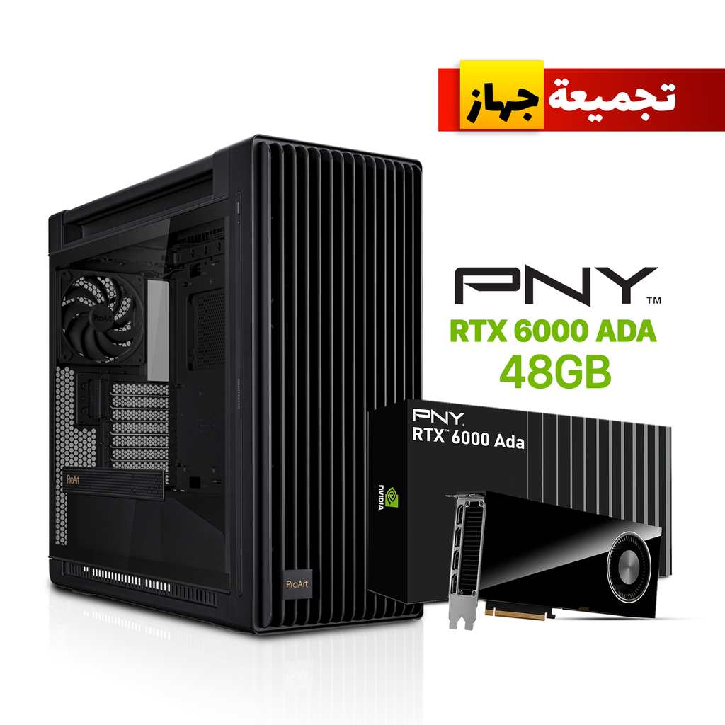 [NS031279] Professional PC AMD Ryzen 9-9950X3D, Asus ProArt X870E-Creator WiFi 7, 128GB DDR5 RAM, 4TB NVMe Gen-5 SSD, PNY RTX 6000 ADA 48GB GPU, ASUS TUF 1200W Gold PSU, ProArt LC 360 Cooler, ProArt PA602 Case, Windows 11 Pro