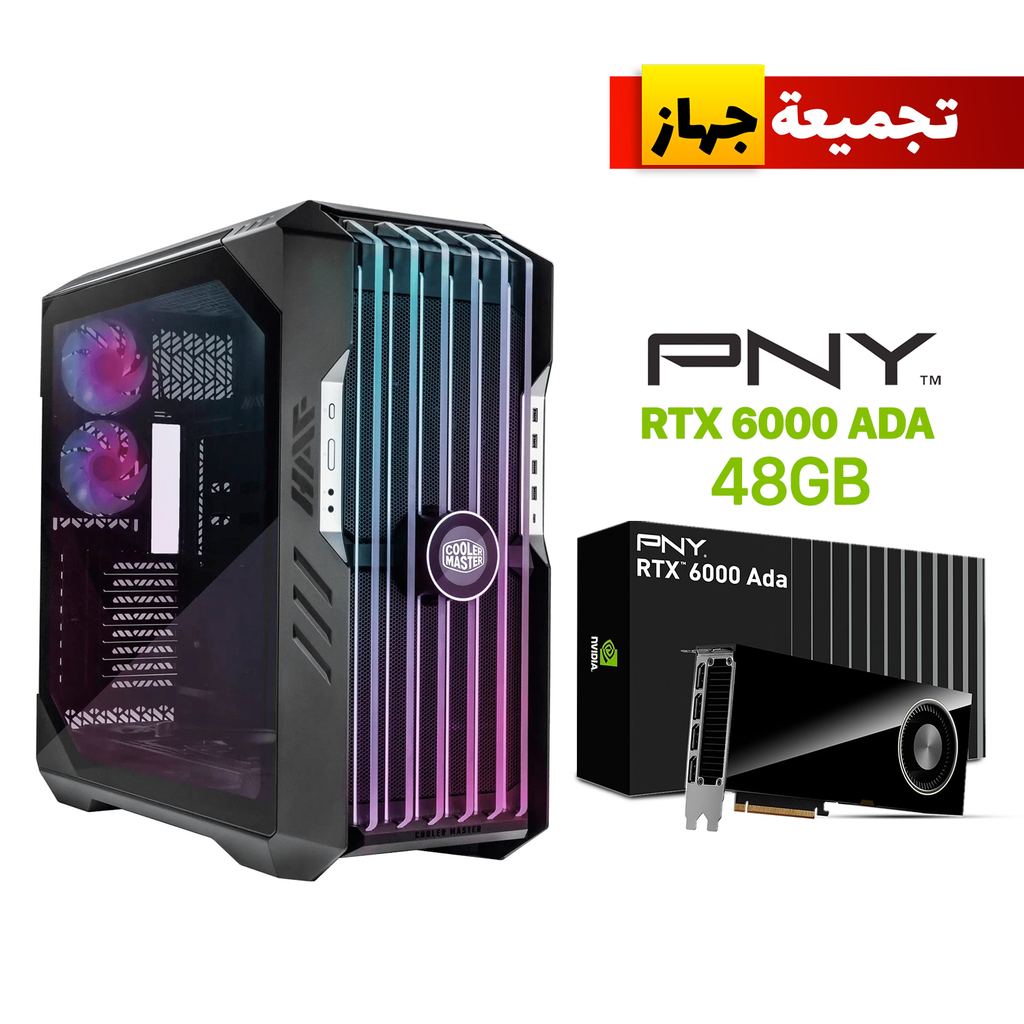 [NS032094] Workstation PC, Ryzen Threadripper Pro 9965WX, ASUS Pro WS TRX50-SAGE WiFi, 128GB Kingston D5 RAM, WD 8TB NVMe SSD, PNY NVIDIA RTX 6000 Ada 48GB, ROG Thor 1600W Titanium PSU, SilverStone XE360-TR5 Cooler, Cooler Master HAF700 EVO 6x Fans, Windows 11 Pro