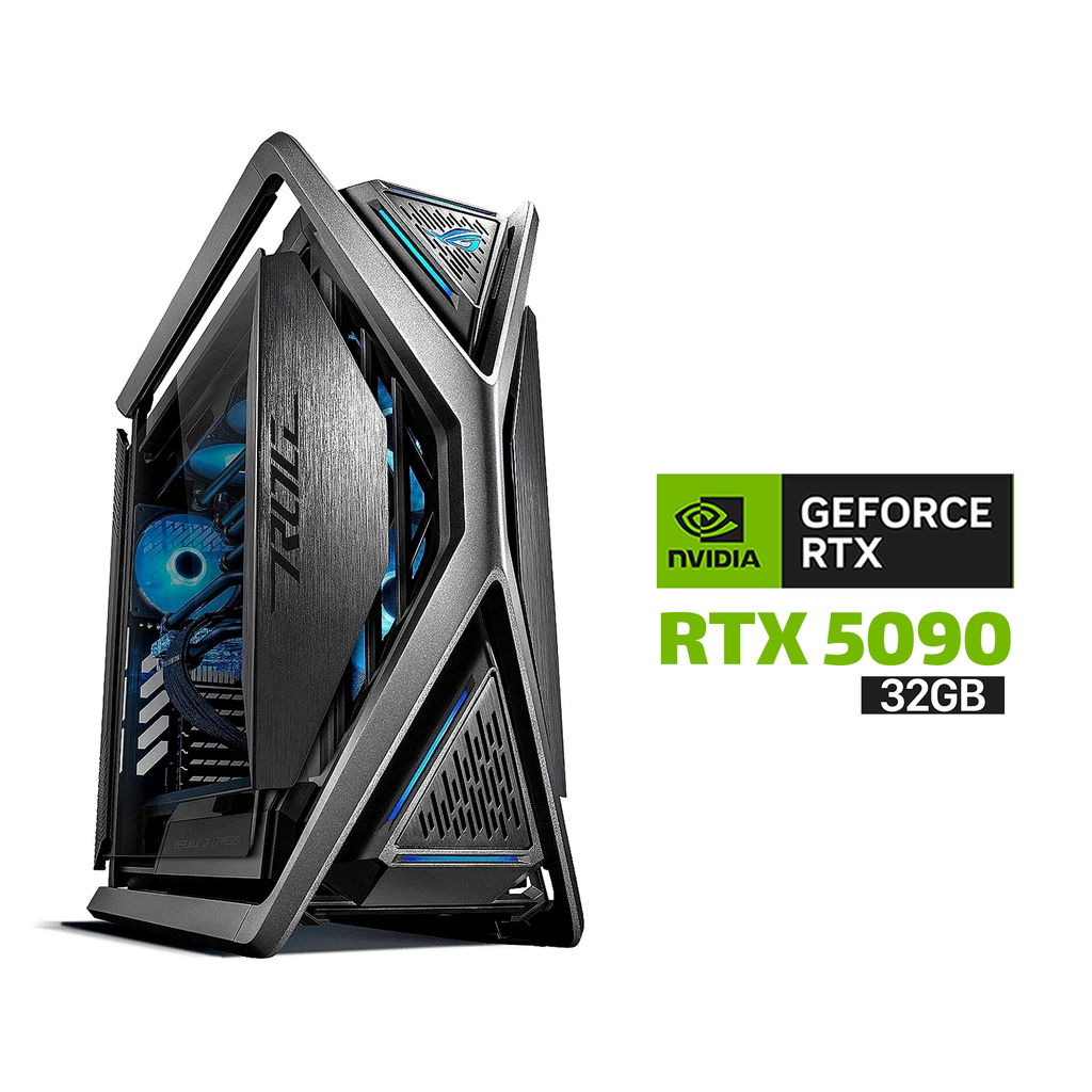 Gaming PC AMD Ryzen 7-9800X3D,Asus Rog Strix X870-E MB, 64GB D5 Ram, Samsung 990 Pro 2TB,Asus ASTRAL RTX 5090 32GB,Rog Strix 1200 WATT PSU,ASUS XTREAM RYUJIN 3 L360,Asus Hyperion GR701 Case,4x RGB Fans,Windows 11 Pro