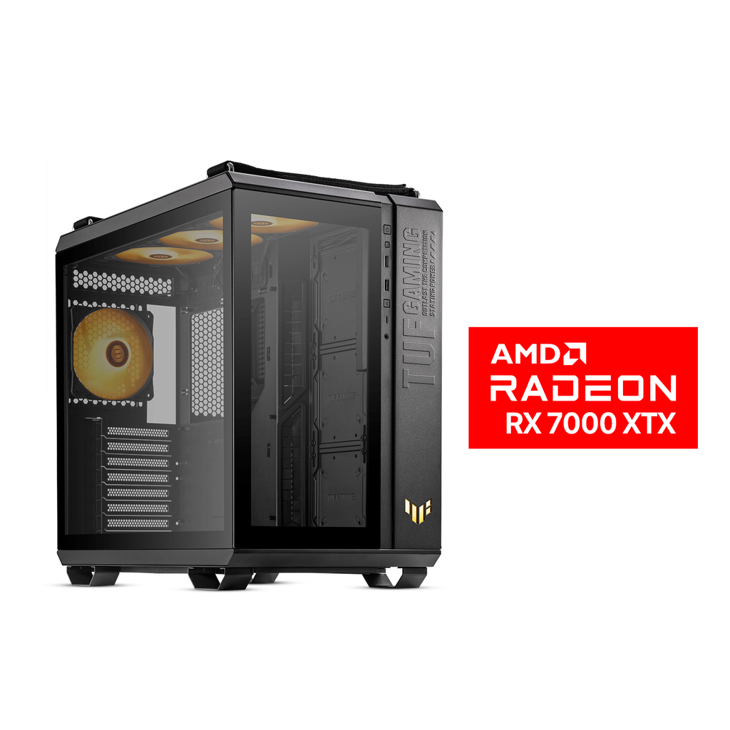 Gaming PC AMD Ryzen 9 9900X3D, MSI X870E Gaming Plus WiFi DDR5 MB, 64GB DDR5 (6000) RAM, 2TB NVMe Gen-4 SSD, Sapphire AMD Radeon RX 7900 XTX 24GB OC VGA, 1000 WATT GOLD PSU, MSI L360 Liquid Cooler, Asus TUF Gaming GT502 PLUS Case, Windows 11 Pro License