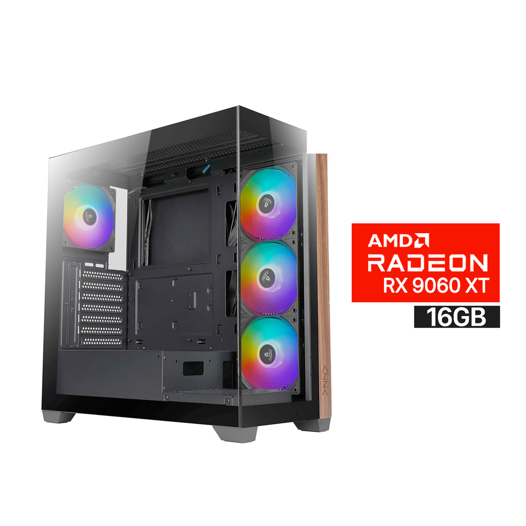 [NS030101] Gaming PC i5-14400F Processor, B760 D5 Motherboard, 16GB RAM DDR5 (6000), 1TB SSD NVME, RX 9060 XT 16GB VGA, 750 WATT PSU, Azza Neptune Mid Tower Case , 3x Pre-Installed RGB Fans ,USB Wi-Fi + Bluetooth Adapter, Windows 11 Pro (License)