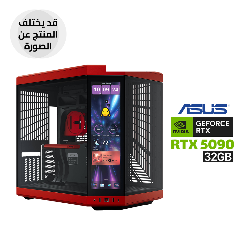 [NS031309] Gaming PC RYZEN 7-9800X3D Processor, ASUS ROG STRIX X870-H Wi-Fi7 Motherboard, 32GB DDR5 RAM, 2TB SSD NVMe GEN-4, ASUS TUF RTX 5090 32GB VGA, ASUS TUF 1200 WATT GOLD PSU, ASUS TUF L360 Liquid Cooler, HYTE Y70 Touch Infinite Mid-Tower Case, Windows 11 Pro