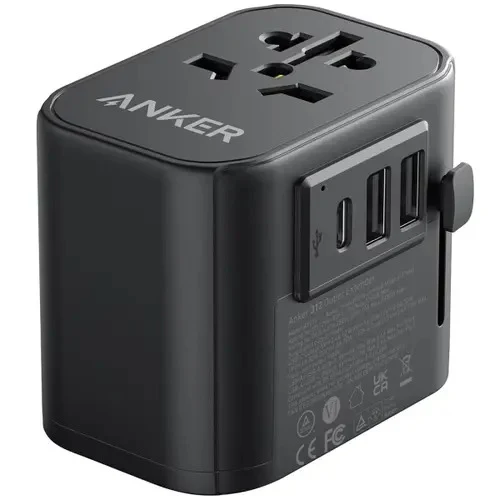 [LVL-501023-DEFAULT-DEFAULT] ANKER 312 Outlet Extender 30W With 3 USB Ports - Black