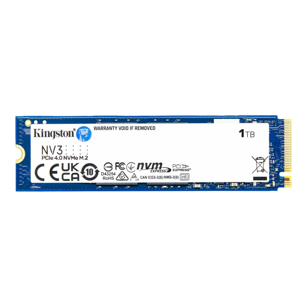 Kingston NV3 1TB PCIe 4.0 NVMe M.2 Up to 6000 MB/s