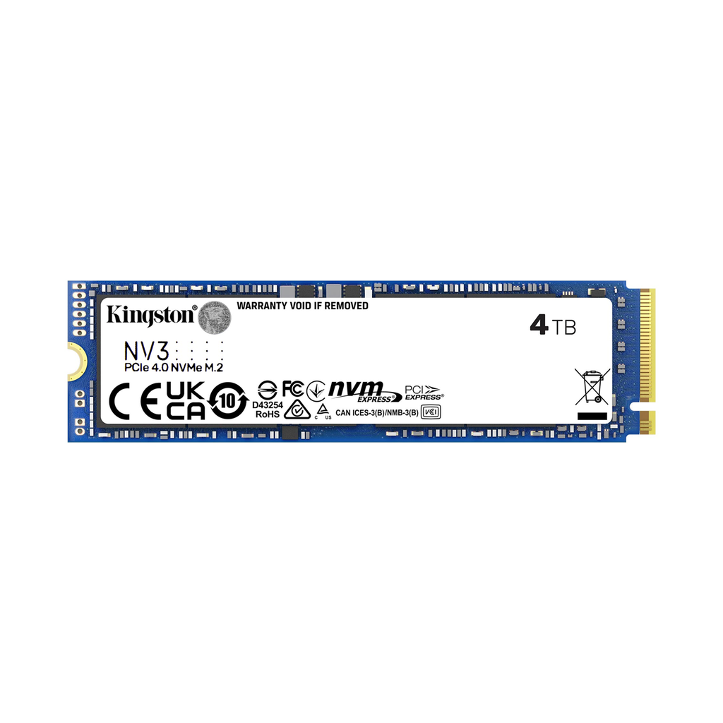 [NS027519] Kingston NV3 4TB PCIe 4.0 NVMe M.2 Up to 6000 MB/s