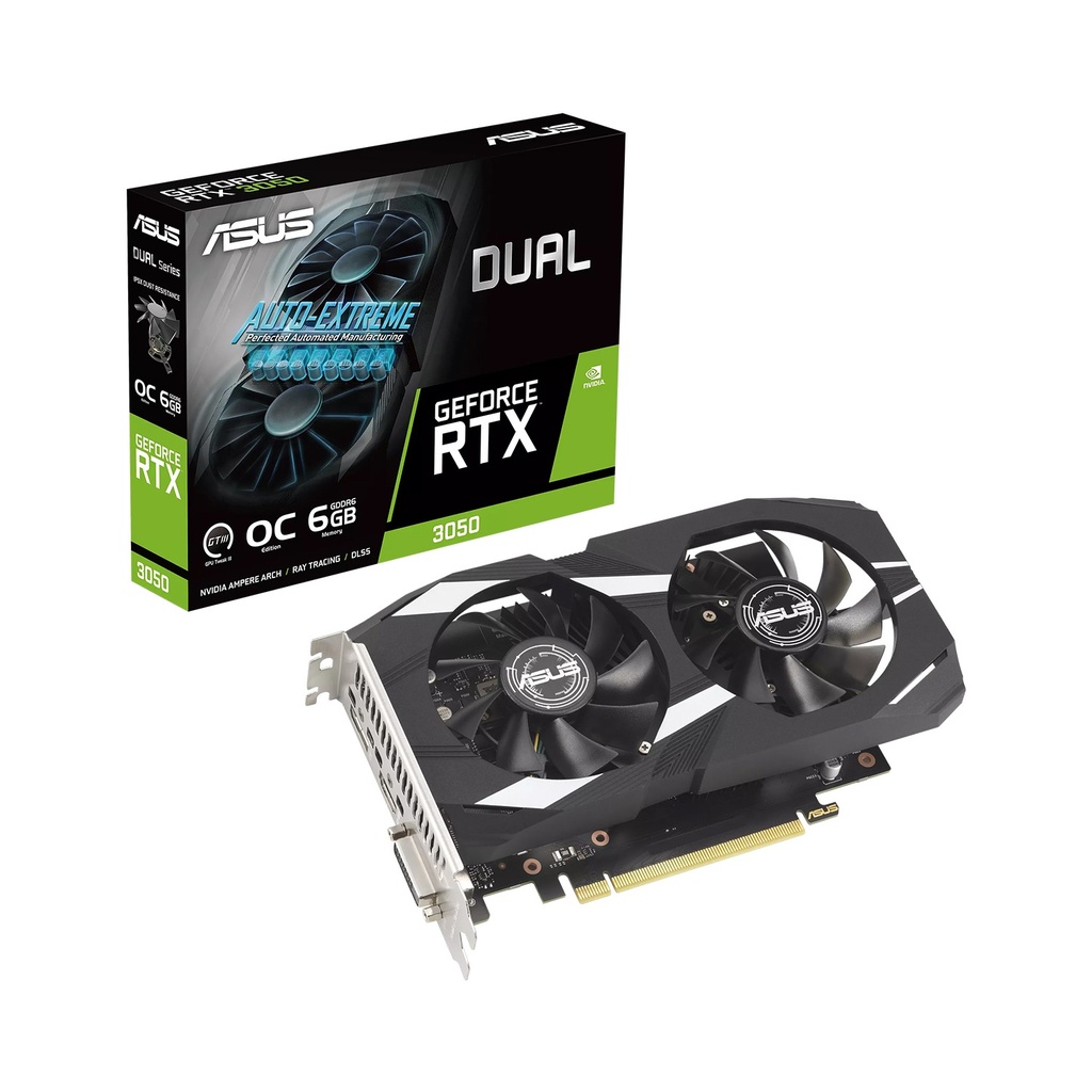 [NS028404] Asus Dual GeForce RTX 3050 OC Edition 6GB GDDR6 Graphic Card