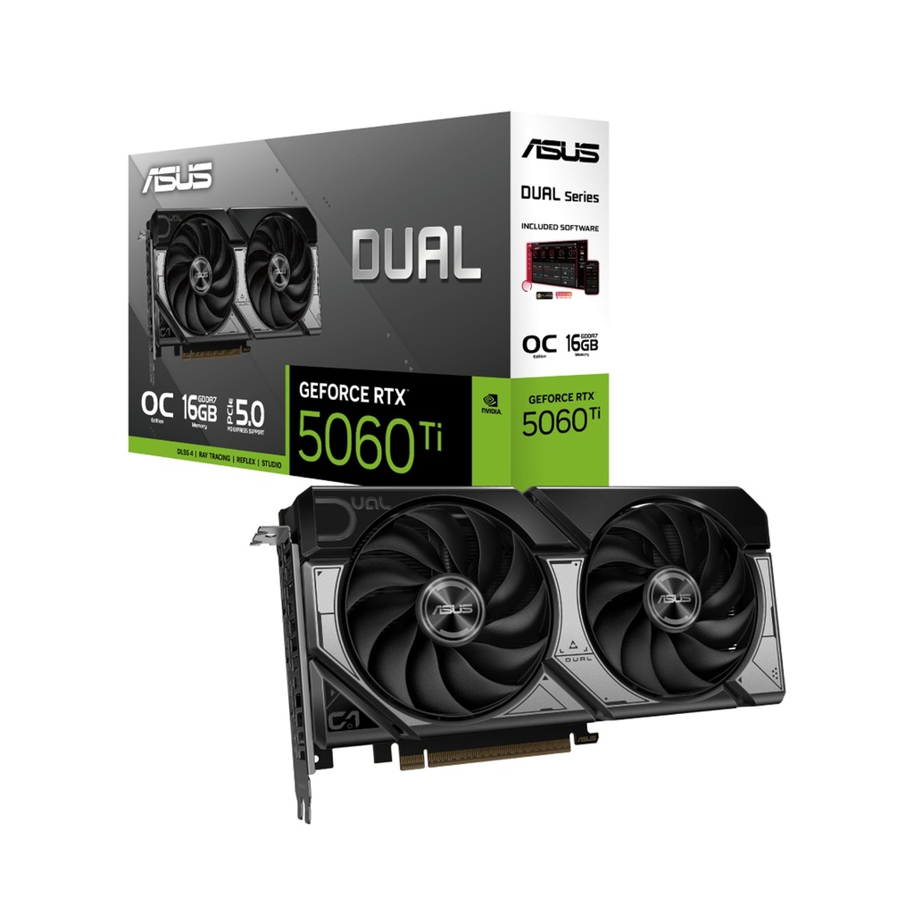 [NS029459] ASUS Dual GeForce RTX 5060 Ti OC Edition 16GB PCIe 5.0 GDDR7 Graphic Card