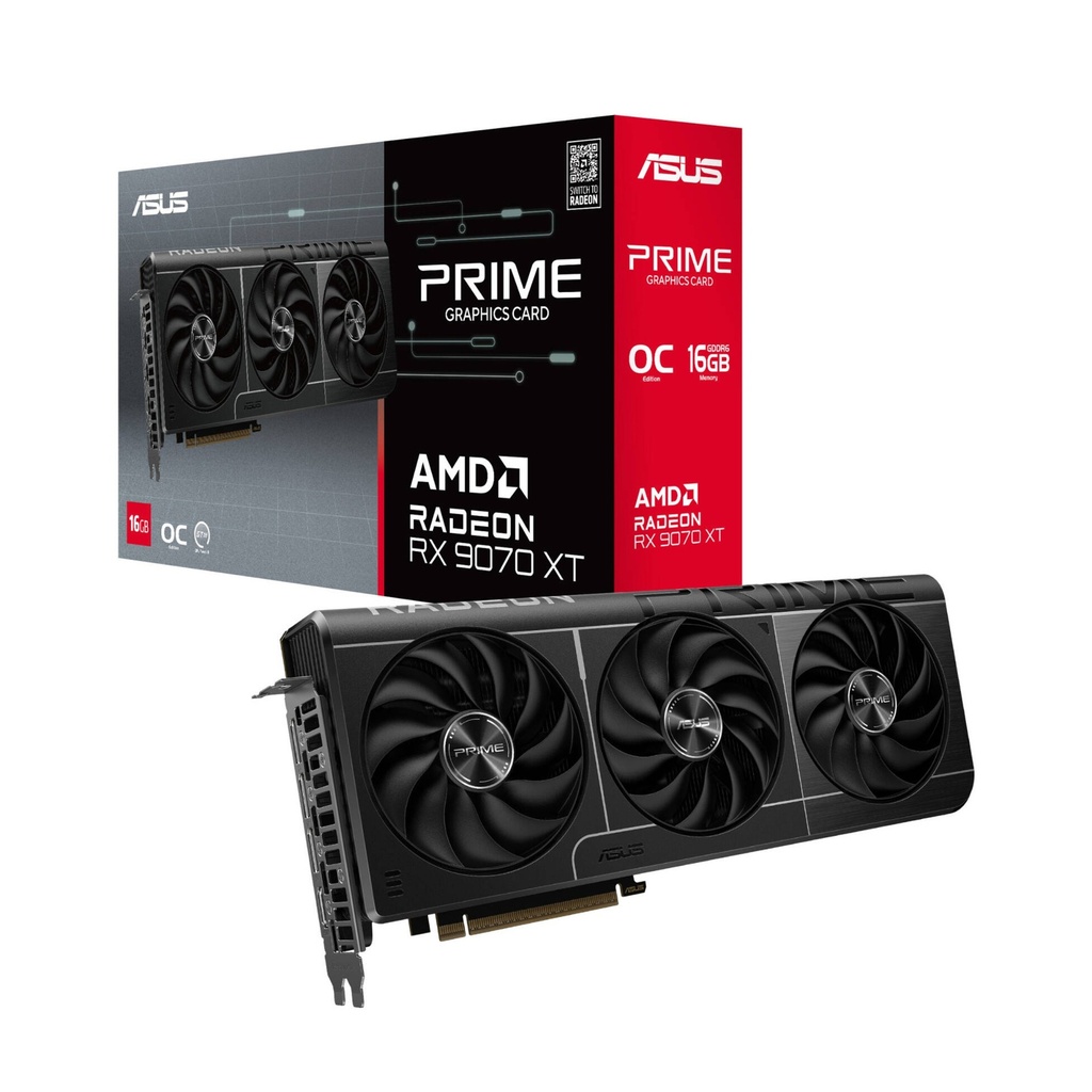 [NS031313] Asus Prime AMD Radeon RX 9070 XT 16GB GDDR6 OC Edition Graphic Card
