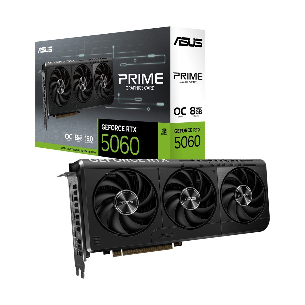 [NS029068] Asus Prime Geforce RTX 5060 OC Edition PCIe 5.0 8GB GDDR7 Graphic Card