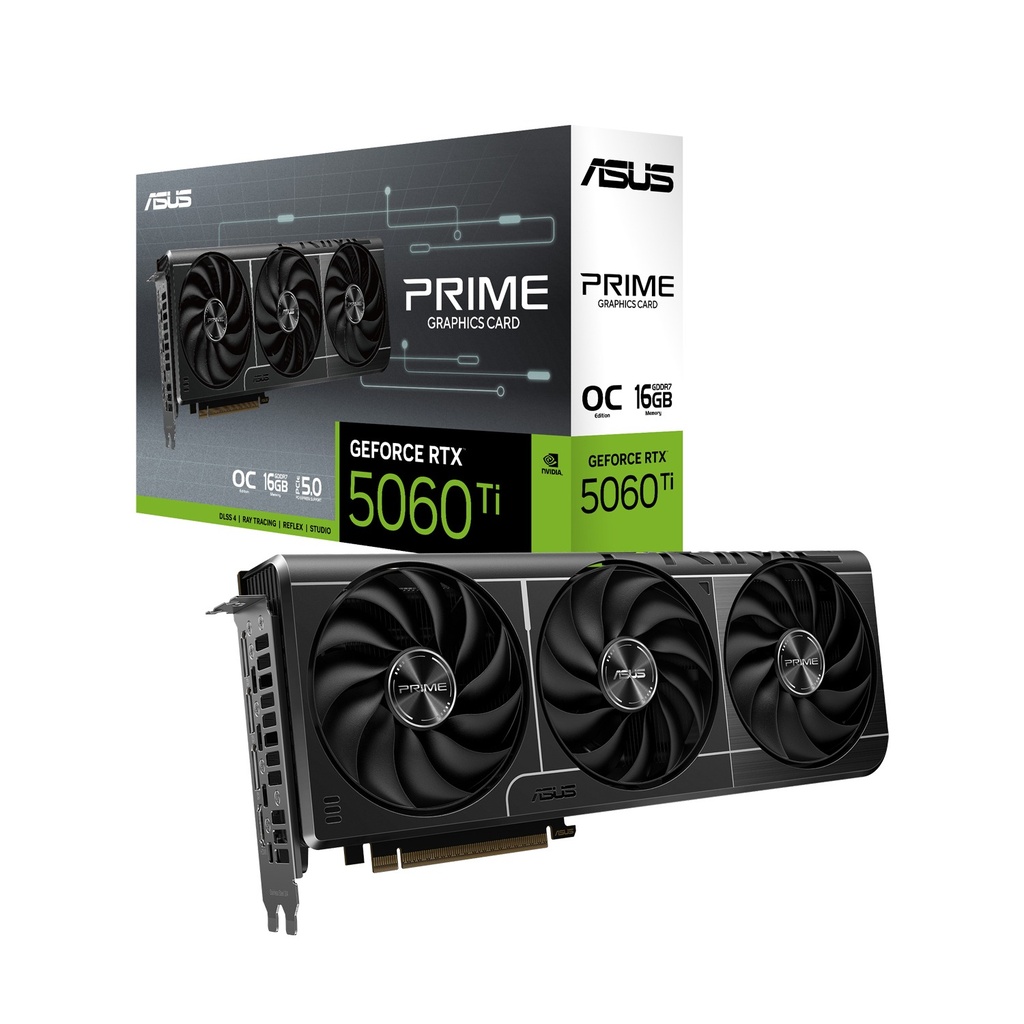 [NS028724] ASUS Prime GeForce RTX 5060Ti 16GB GDDR7 OC Edition PCIe 5.0 Graphic Card