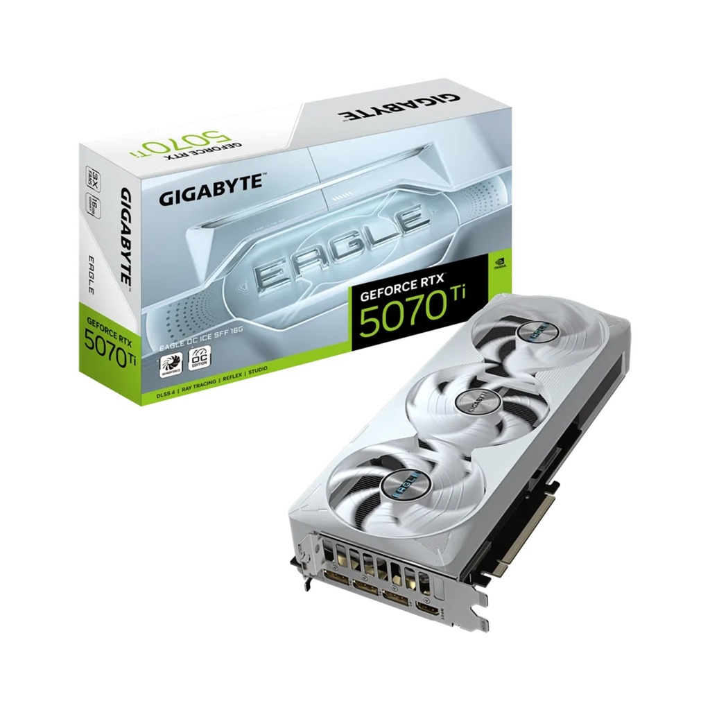[NS028475] GigaByte GeForce RTX 5070 Ti EAGLE OC ICE SFF 16GB GDDR7 Graphics Card - White