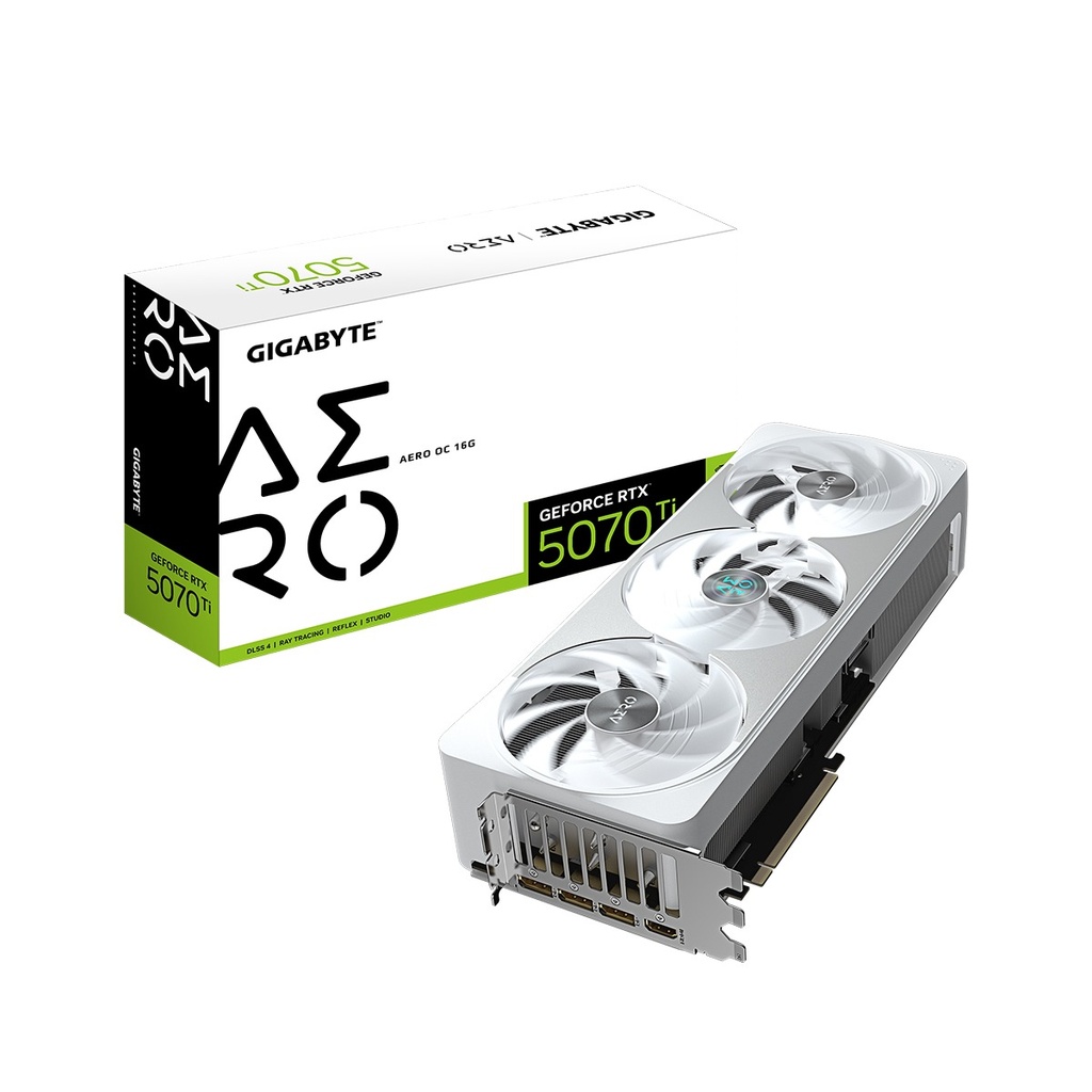 [NS028532] Gigabyte GeForce RTX 5070Ti AERO OC 16GB White Edition GDDR7 Graphics Card