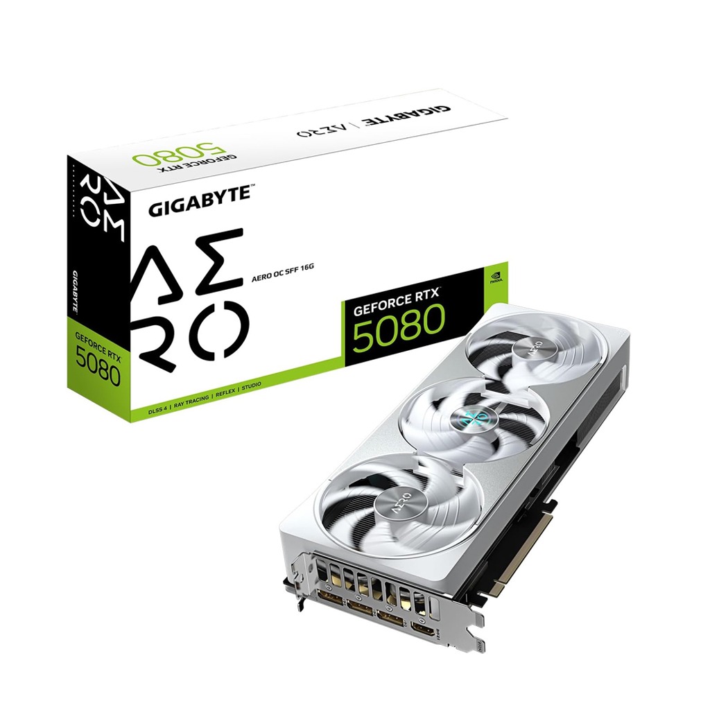 [NS028150] Gigabyte GeForce RTX 5080 AERO OC SFF 16GB White Edition GDDR7 Graphics Card