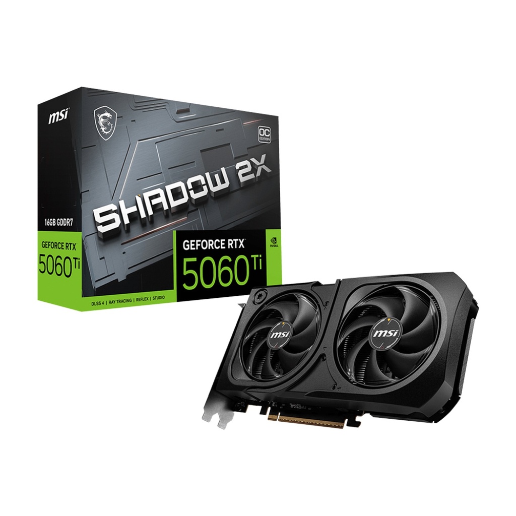 MSI Geforce RTX 5060Ti 16GB Shadow 2X OC Edition GDDR7 Graphic Card | 912-V535-029