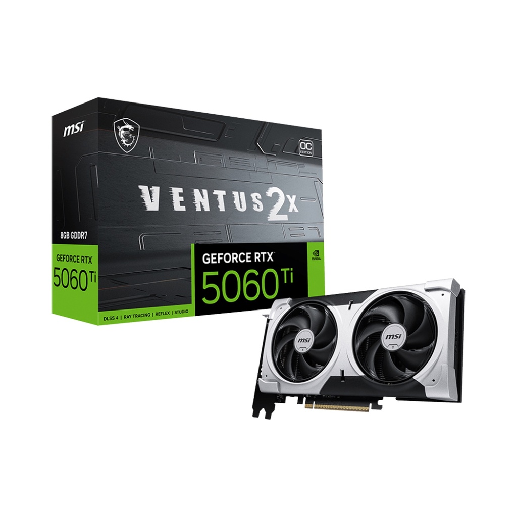 [NS029688] MSI Geforce RTX 5060Ti Ventus 2X OC Edition Plus 8GB GDDR7 Graphic Card