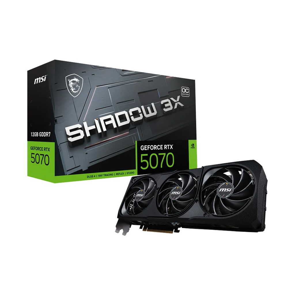 [NS032552] MSI Geforce RTX 5070 Shadow 3X OC Edition 12GB GDDR7 Graphic Card