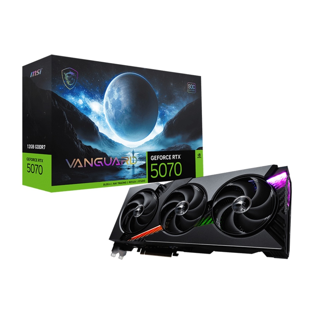 [NS028754] MSI Geforce RTX 5070 Vanguard SOC Edition 12GB GDDR7 Graphic Card