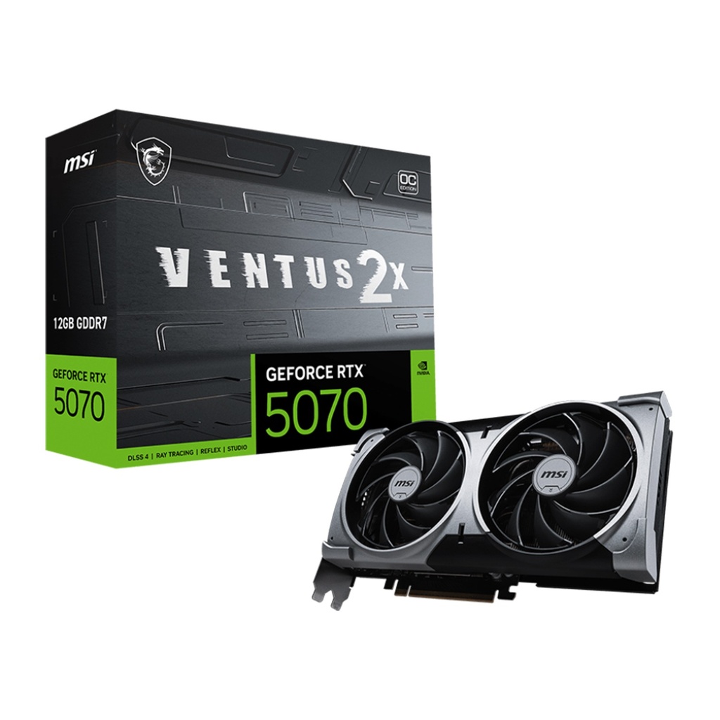 [NS028753] MSI Geforce RTX 5070 Ventus 2X OC Edition 12GB GDDR7 Graphic Card