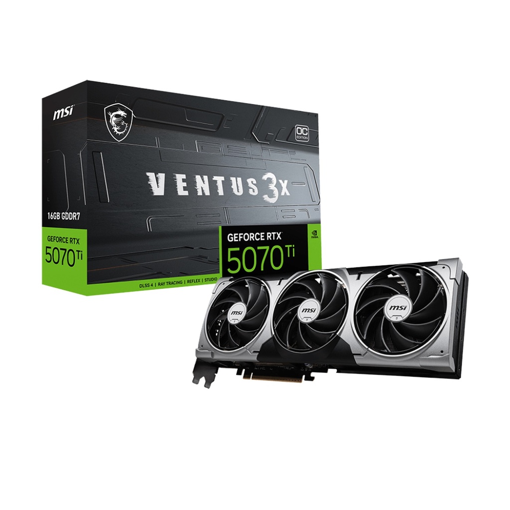 [NS030289] MSI Geforce RTX 5070Ti Ventus 3X OC Edition 16GB GDDR7 Graphic Card | 912-V531-461