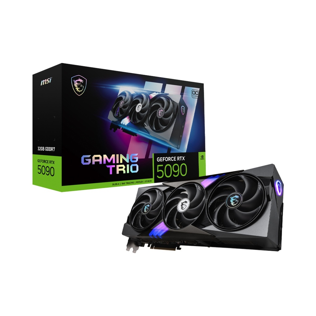 [NS028535] MSI Geforce RTX 5090 Gaming Trio OC Edition 32GB GDDR7 Graphic Card - Black