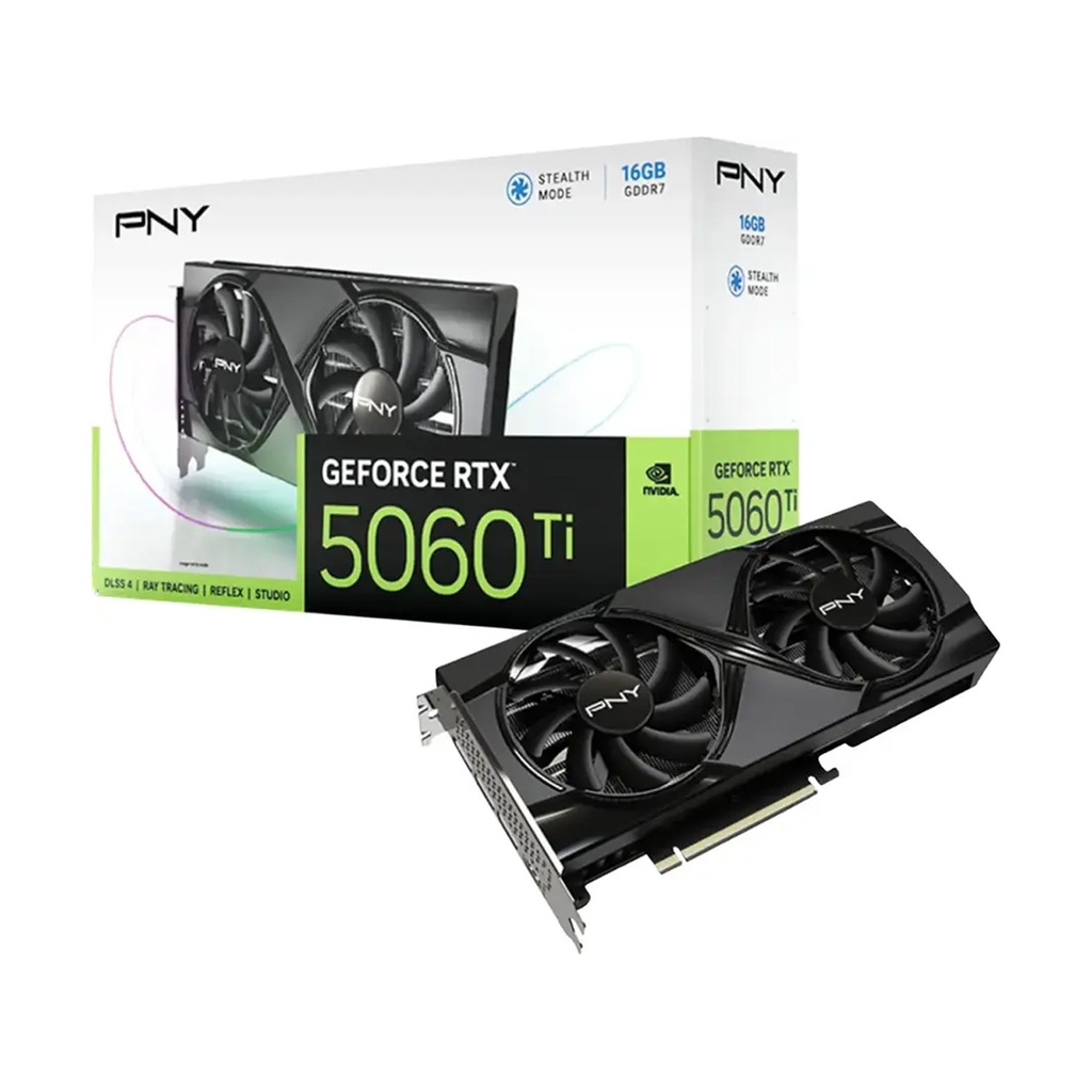 [NS029817] PNY GeForce RTX 5060Ti 16GB Stealth Mode OC GDDR7 Graphic Card