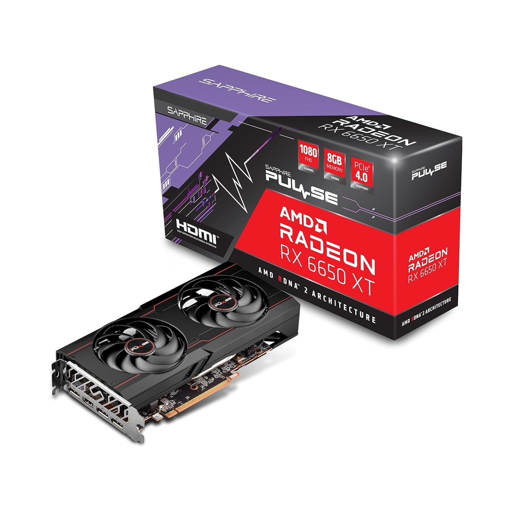 [NS029845] Sapphire Pulse AMD Radeon RX 6650 XT 8GB OC Dual Fan GDDR6 PCIe 4.0 Graphic Card