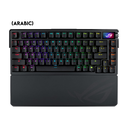 Asus M702 Rog Azoth Extreme 75% Wireless/Bluetooth Mechanical Gaming Keyboard Rog NX Snow Switches Refined Linear (Arabic) - Black
