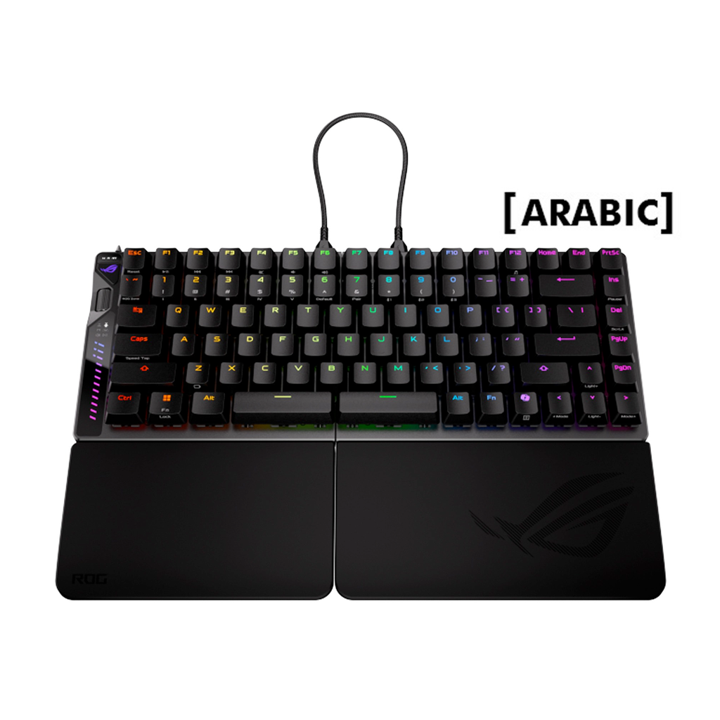[NS031287] Asus M703 Rog Falcata 75% Tri-Mode Connectivity Wireless Gaming Keyboard HFX V2 Magnetic Switch Refined & Precise (Arabic) - Black
