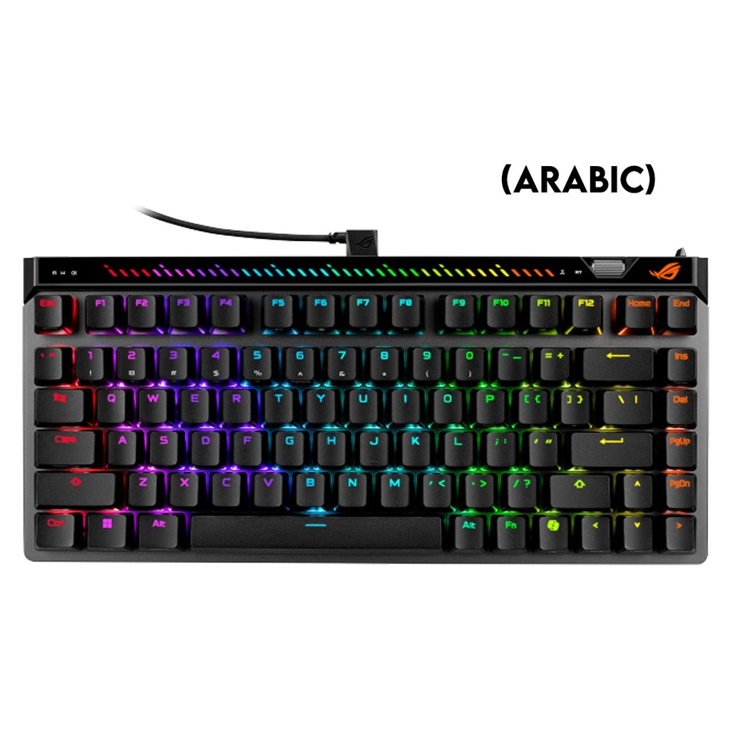 [NS032248] Asus M705 Rog Falchion Ace 75 HE 75% Wired Analog Gaming Keyboard HFX V2 Magnetic Switch Refined & Precise (Arabic) - Black