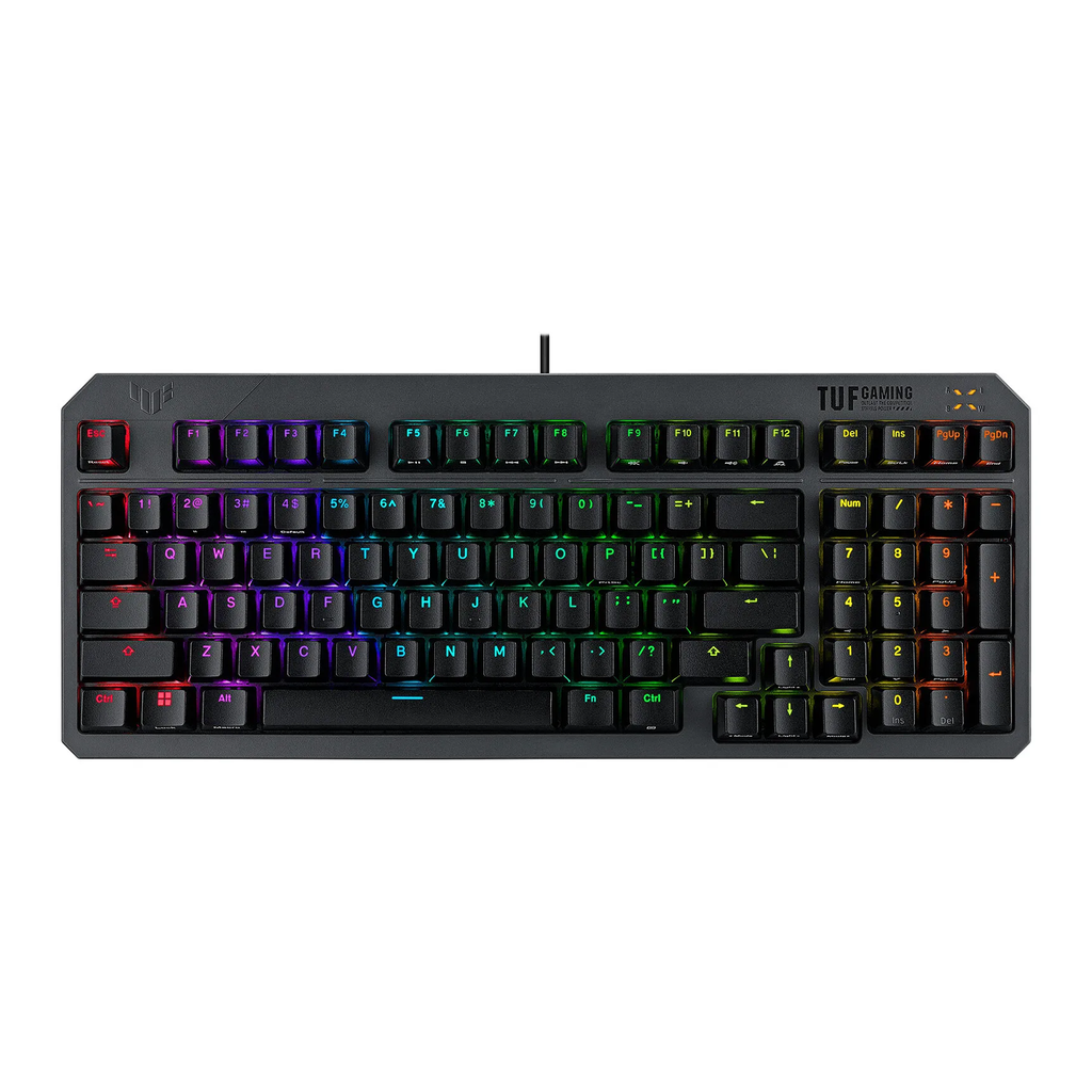 [NS016166] Asus Tuf K3 Gen II Wired Gaming Keyboard Red Switch Linear & Smooth (Arabic) - Black