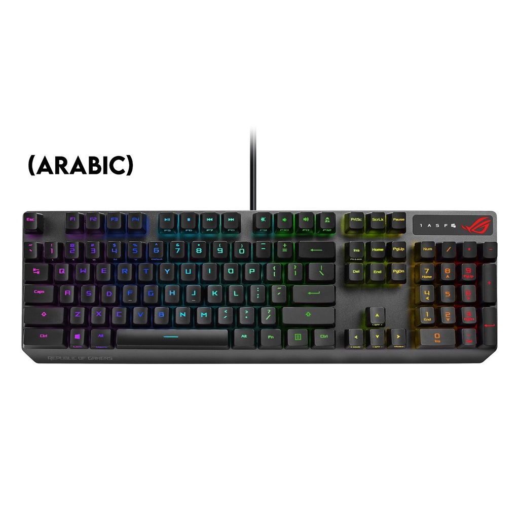 [NS005295] Asus XA05 ROG Strix Scope RX RED Optical Mechanical Switch RGB Wired Gaming Keyboard, Arabic, Black