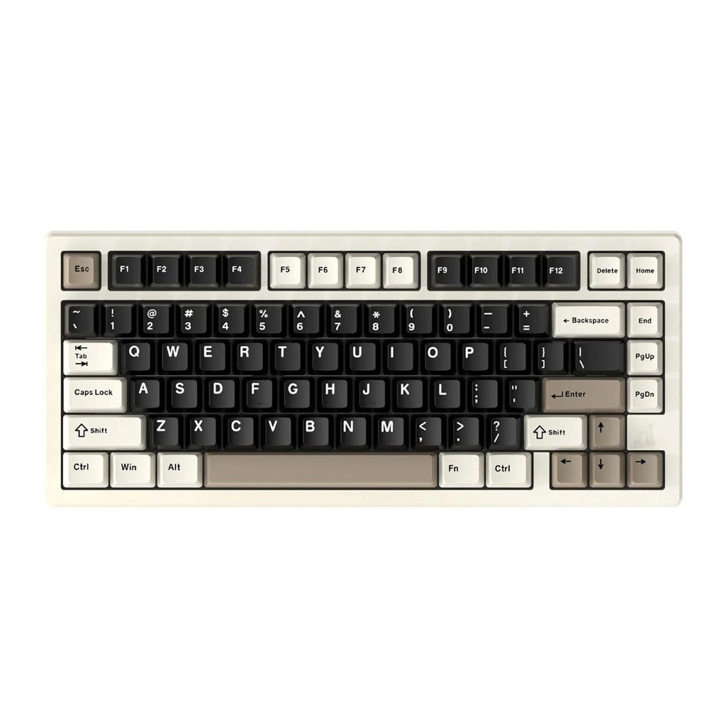 Attack Shark X75 81 Key (Wired+2.4G+Bluetooth)Tri-Model Switch Heap Of Aluminum Gaming Keyboard-Cheese White
