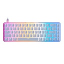 Fnatic Streak65 LP Ultra Fast Low Profile Switches DoubleShot PBT Key Caps 65% Compact Mechanical Keyboard - White