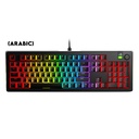 Glorious GMMK3 100% Wired Mechanical Keyboard DoubleShot Keycaps Glorious Fox lubed Linear Switches (Arabic) - Black