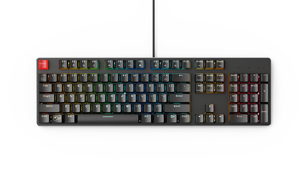 Glorious Modular Mechanical Keyboard - Full Size (Pre-Built) Gateron Brown Switch