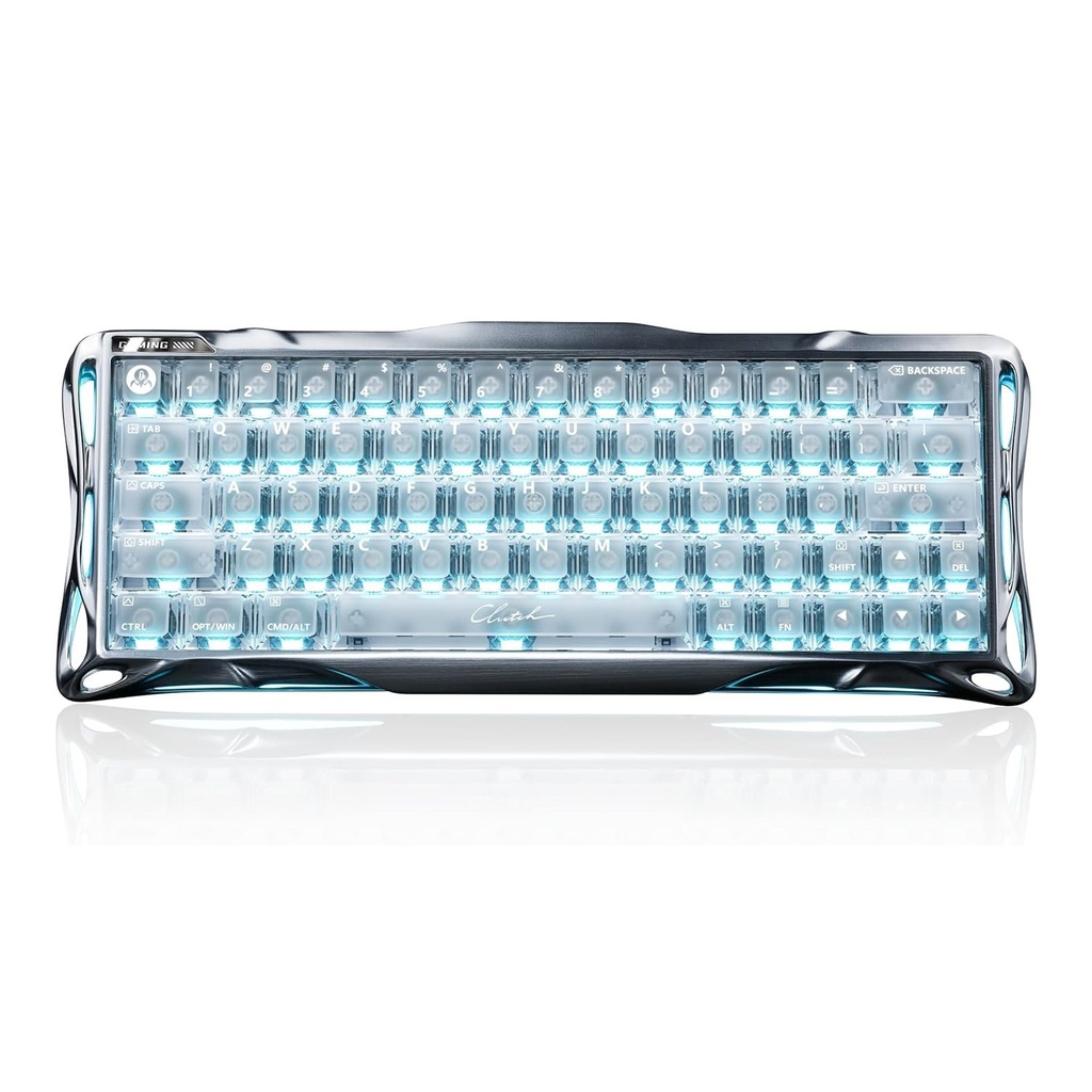 [NS032518] GravaStar Mercury V60 Pro 60% Hall Effect Magnetic Switch Gaming Keyboard - Chrome Silver
