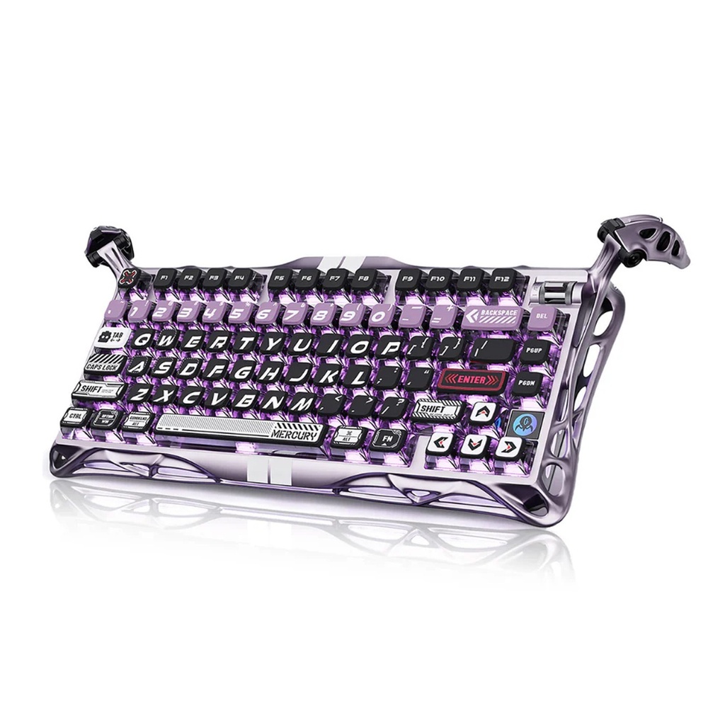 Gravastar Mercury V75 Pro 75% Hall Effect Magnetic Switch Gaming Keyboard For Windows XP & Above/Mac - Iron Purple