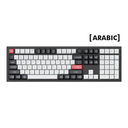 Keychron Q6 HE QMK Wireless Keyboard Gateron double-rail magnetic switch 2.4 GHz / Bluetooth / Type-C wired (Arabic Layout)-Black/White