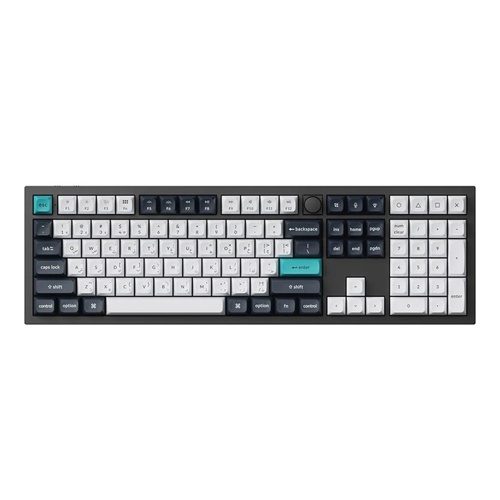 [NS028352] Keychron Q6 Max Full Size Wireless Mechanical Keyboard 1000Hz Polling Rate, Pair Upto 3 Devices, Red Linear Switch (Eng/Arb)