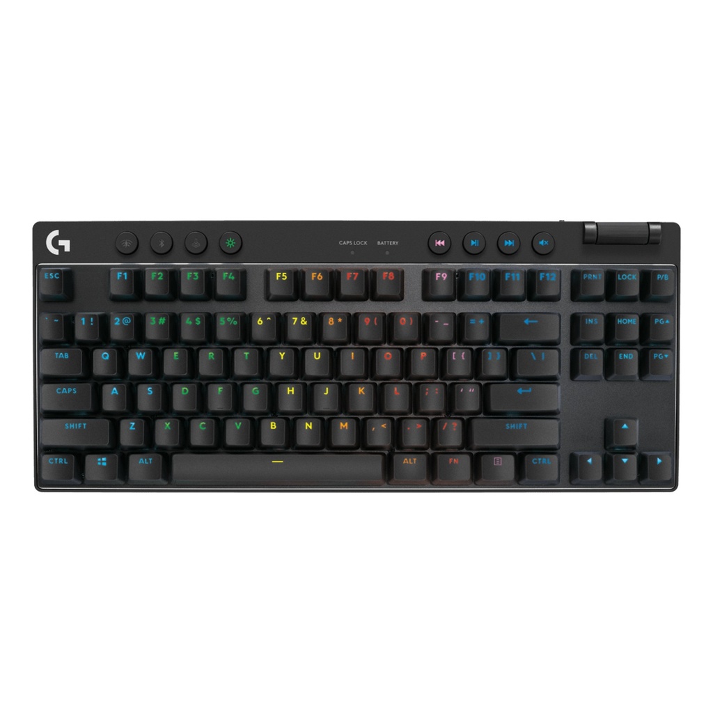 [NS014758] Logitech G PRO X TKL LIGHTSPEED Wireless Gaming Keyboard, Ultra-Portable Tenkeyless Design, Lightsync RGB Backlit, PBT Keycaps, Tactile Switches (GX Brown), BT/USB, US INTL Layout, Black | ‎920-012136