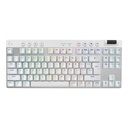 Logitech G PRO X TKL LIGHTSPEED Wireless Gaming Keyboard, Ultra-Portable Tenkeyless Design, Lightsync RGB Backlit, PBT Keycaps, Tactile Switches (GX Brown), BT/USB, US INTL Layout, White | 920-012148