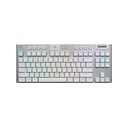 Logitech G915 Tenkeyless Light Speed Wireless RGB Mechanical Gaming KeyBoard GL Tactile Switch - White