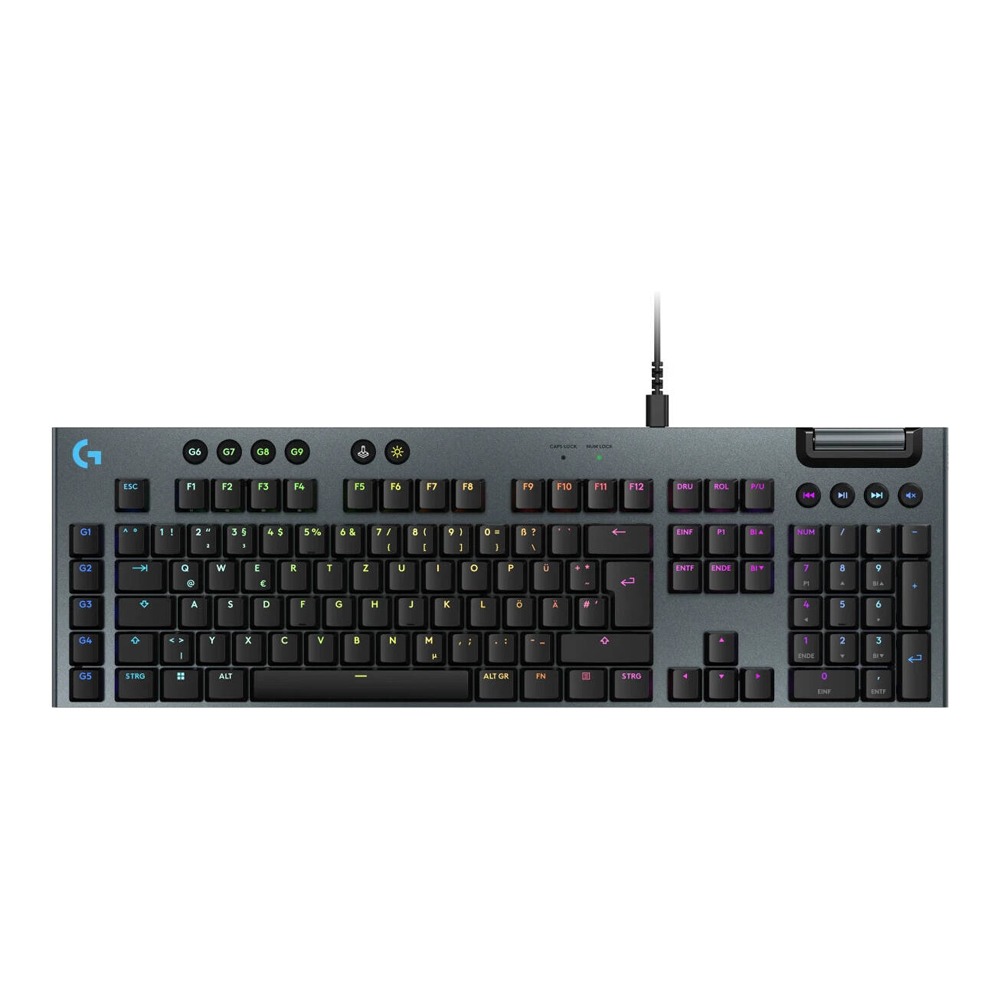 [NS030351] Logitech G915 X Wired Mechanical Keyboard, Tactile Switches, Double-Shot PBT Keycaps, LIGHTSYNC RGB Illumination, Wired Connectivity, English (US) Layout, Black | 920-012942