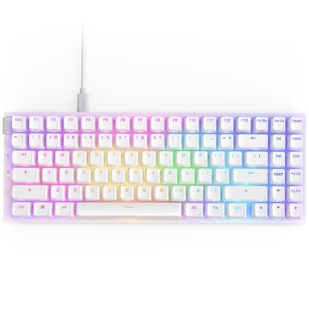 NZXT FUNCTION 2 MINI TKL Wired Optical Gaming Keyboard - White
