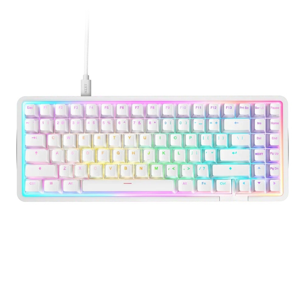 [NS032317] NZXT Function Elite Mini TKL Wired Gaming Keyboard - White