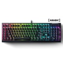 Razer BlackWidow V4 X Mechanical Gaming Keyboard with Razer Chroma RGB: Green Mechanical Switches, 6 Dedicated Macro Keys, Multi-Function Roller, Secondary Media Keys - Arabic Layout - Black